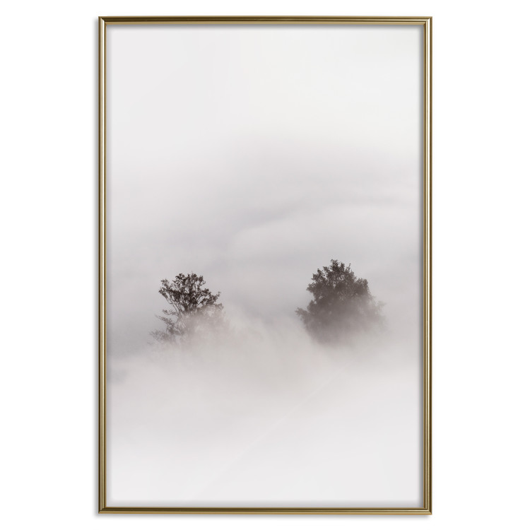 Poster Misty Whisper - landscape of trees in the midst of intense bright fog 130379 additionalImage 21