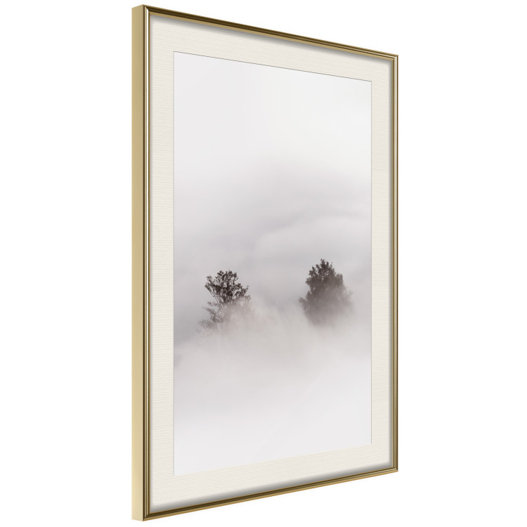 Poster Misty Whisper - landscape of trees in the midst of intense bright fog 130379 additionalImage 3