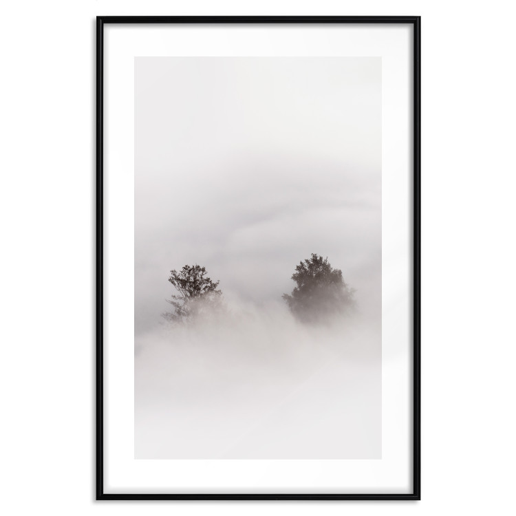 Poster Misty Whisper - landscape of trees in the midst of intense bright fog 130379 additionalImage 15