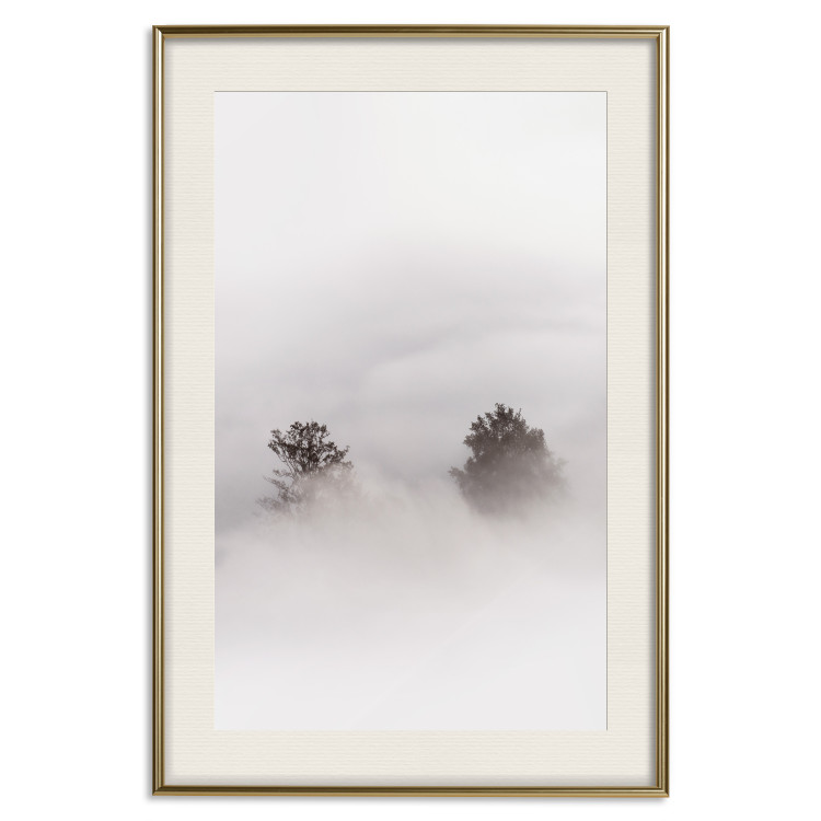 Poster Misty Whisper - landscape of trees in the midst of intense bright fog 130379 additionalImage 20