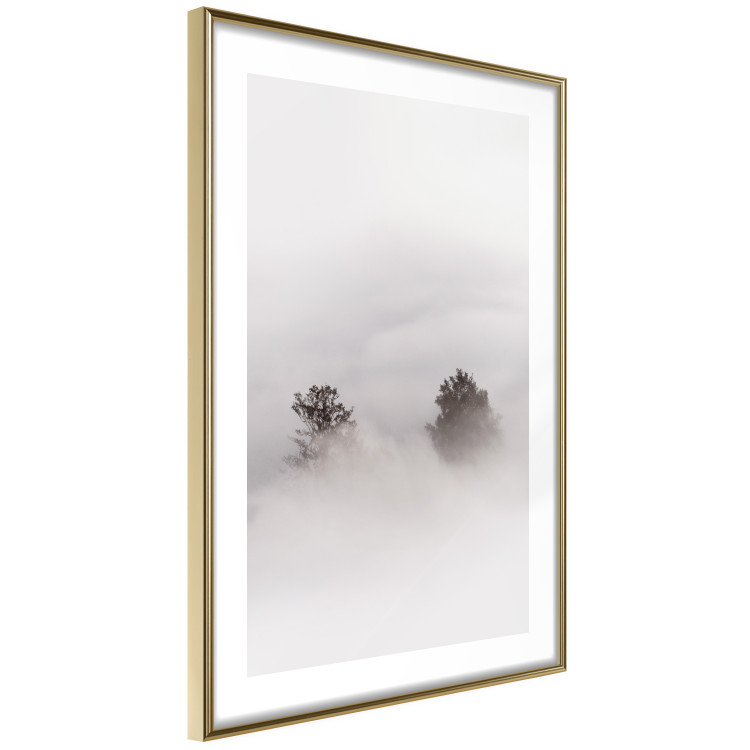 Poster Misty Whisper - landscape of trees in the midst of intense bright fog 130379 additionalImage 9