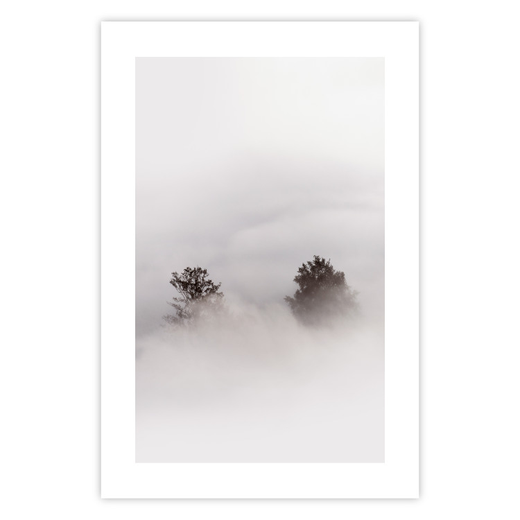Poster Misty Whisper - landscape of trees in the midst of intense bright fog 130379 additionalImage 25