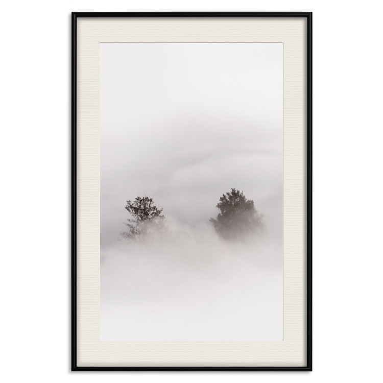 Poster Misty Whisper - landscape of trees in the midst of intense bright fog 130379 additionalImage 19