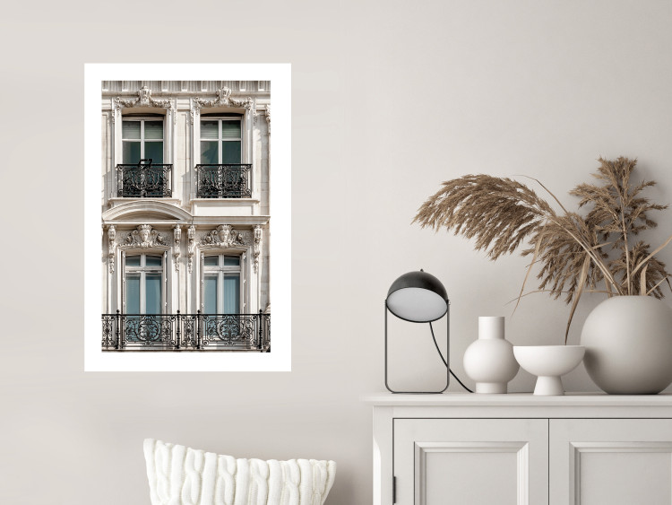 Poster Eyes of Paris - building architecture with patterns on the window frames and balconies 132279 additionalImage 6