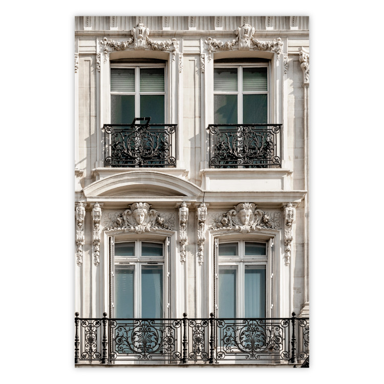 Poster Eyes of Paris - building architecture with patterns on the window frames and balconies 132279