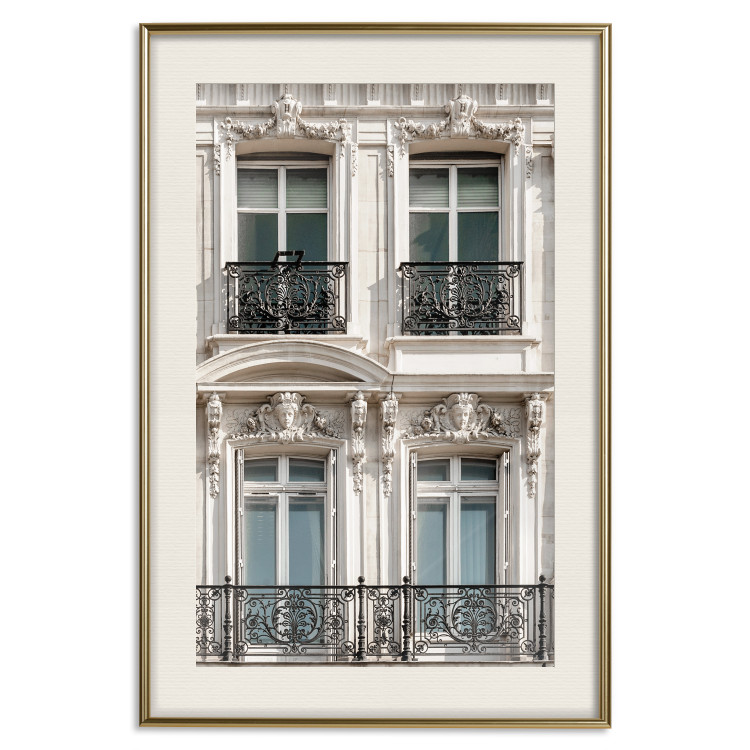 Poster Eyes of Paris - building architecture with patterns on the window frames and balconies 132279 additionalImage 20