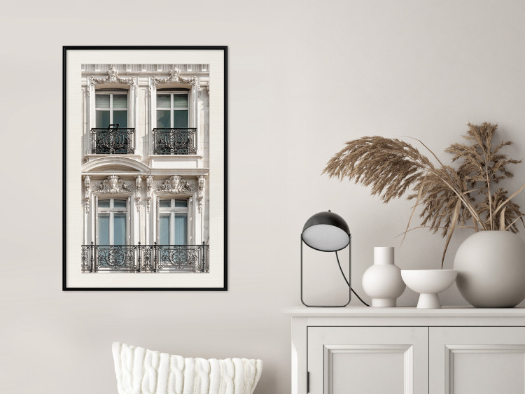 Poster Eyes of Paris - building architecture with patterns on the window frames and balconies 132279 additionalImage 24