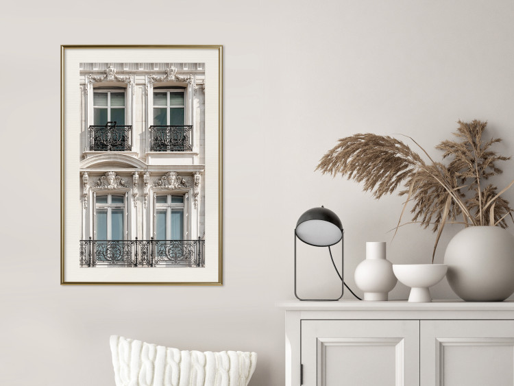 Poster Eyes of Paris - building architecture with patterns on the window frames and balconies 132279 additionalImage 22