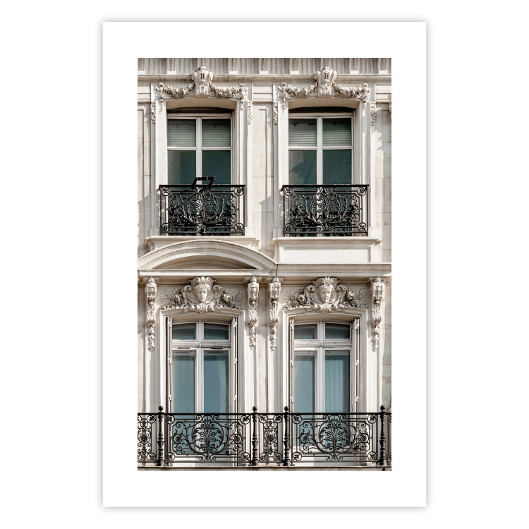Poster Eyes of Paris - building architecture with patterns on the window frames and balconies 132279 additionalImage 25