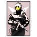 Wall Poster Policeman - man with a yellow face and wings in Banksy style 132479 additionalThumb 24