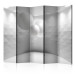 Room Separator Geometric Room II (5-piece) - white space with 3D illusion 133079