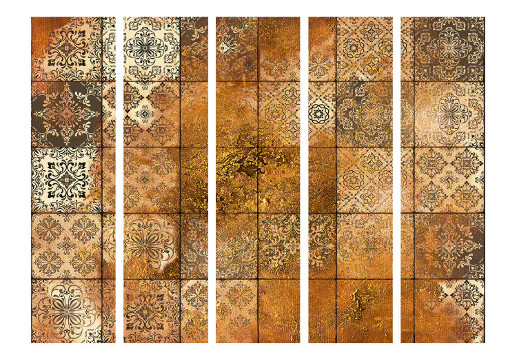 Room Divider Screen Old Tiles II - tiles with oriental mandala patterns in Zen motif 133579 additionalImage 3