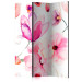 Folding Screen Pink Flowers (3-piece) - composition of colorful flowers on a white background 134279