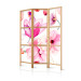 Folding Screen Pink Flowers (3-piece) - composition of colorful flowers on a white background 134279 additionalThumb 5