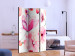 Folding Screen Pink Flowers (3-piece) - composition of colorful flowers on a white background 134279 additionalThumb 2