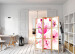 Folding Screen Pink Flowers (3-piece) - composition of colorful flowers on a white background 134279 additionalThumb 8