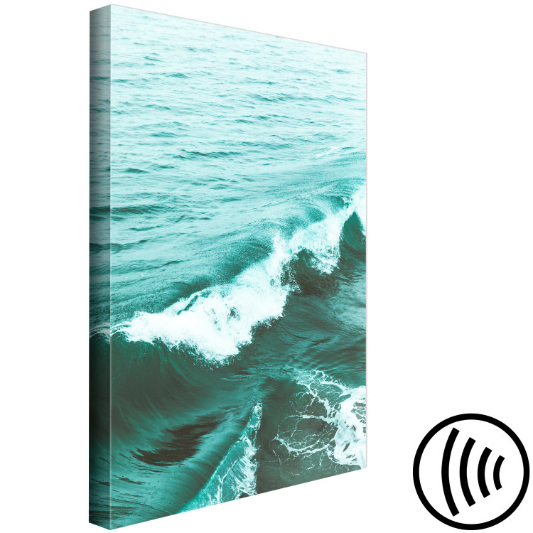 Canvas Art Print A peaceful wave - deep green sea with a small wave in the foreground 135279 additionalImage 6