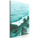 Canvas Art Print A peaceful wave - deep green sea with a small wave in the foreground 135279 additionalThumb 2