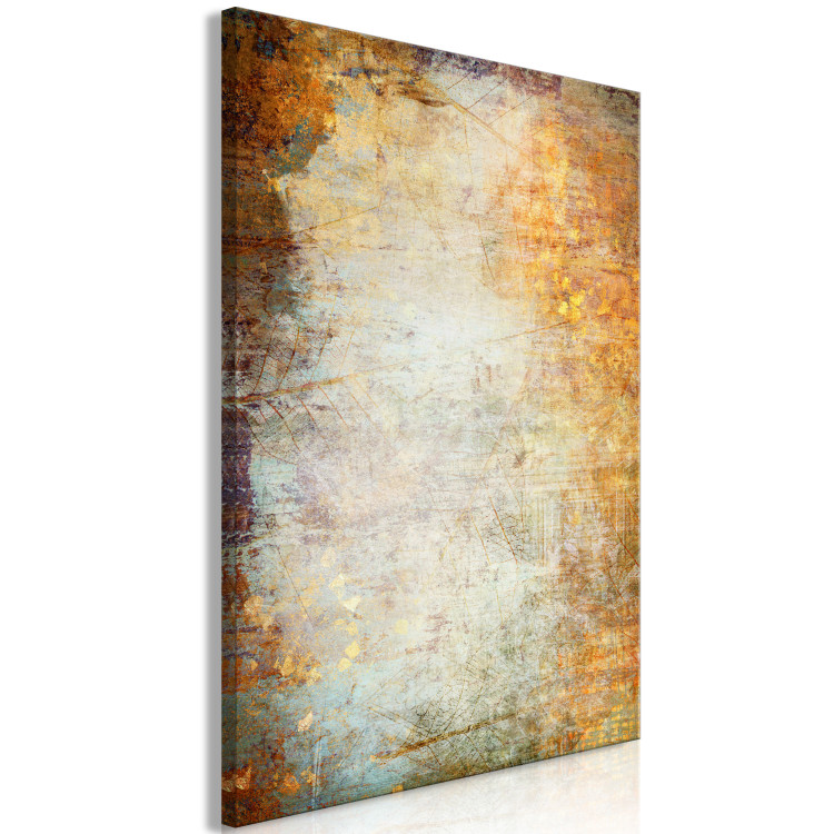 Canvas Print Etude (1-piece) Vertical - modern abstraction with golden leaves 135379 additionalImage 2