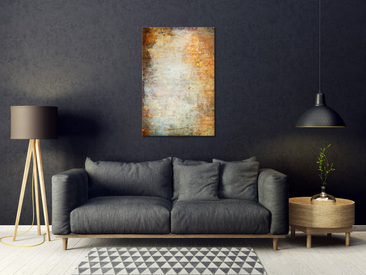 Canvas Print Etude (1-piece) Vertical - modern abstraction with golden leaves 135379 additionalImage 3