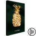 Canvas Gold pineapple - fruit with an inscription on the green background 135579 additionalThumb 6