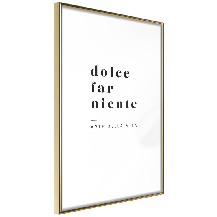 Poster Dolce far niente - black and white simple composition with Italian text 135879 additionalImage 8