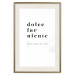 Poster Dolce far niente - black and white simple composition with Italian text 135879 additionalThumb 27