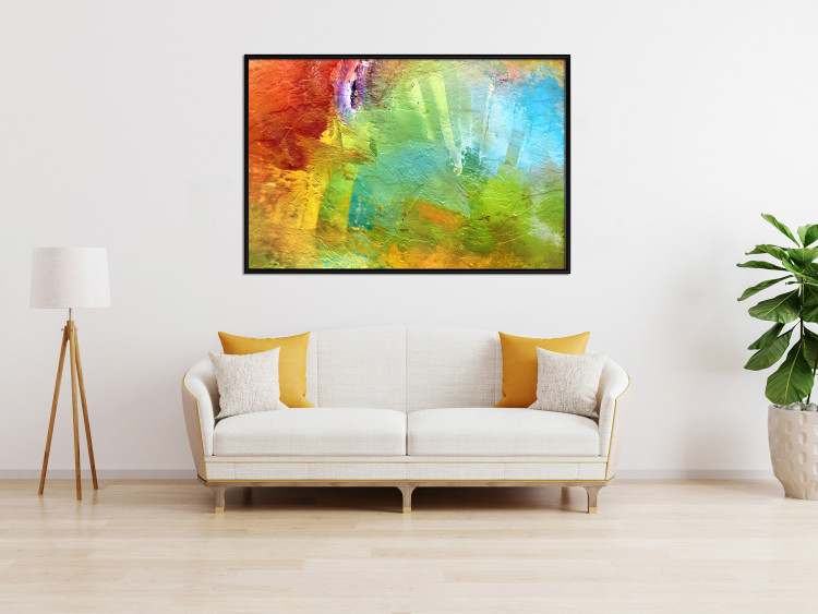 Wall Poster Mountains from Above - a unique colorful abstract with paint texture 137179 additionalImage 10