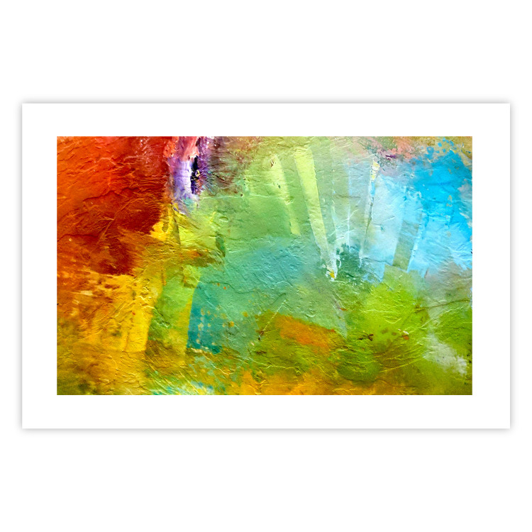Wall Poster Mountains from Above - a unique colorful abstract with paint texture 137179 additionalImage 20