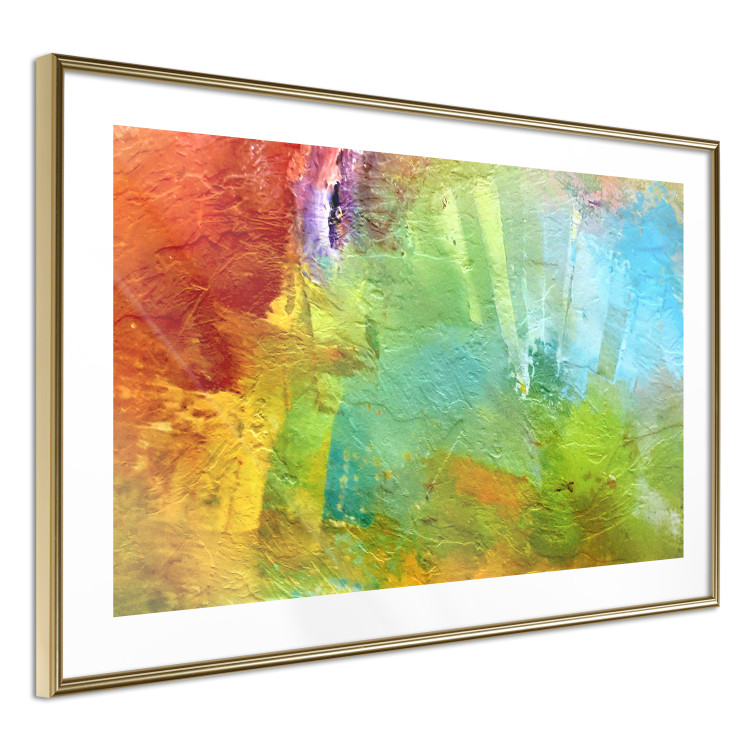 Wall Poster Mountains from Above - a unique colorful abstract with paint texture 137179 additionalImage 12