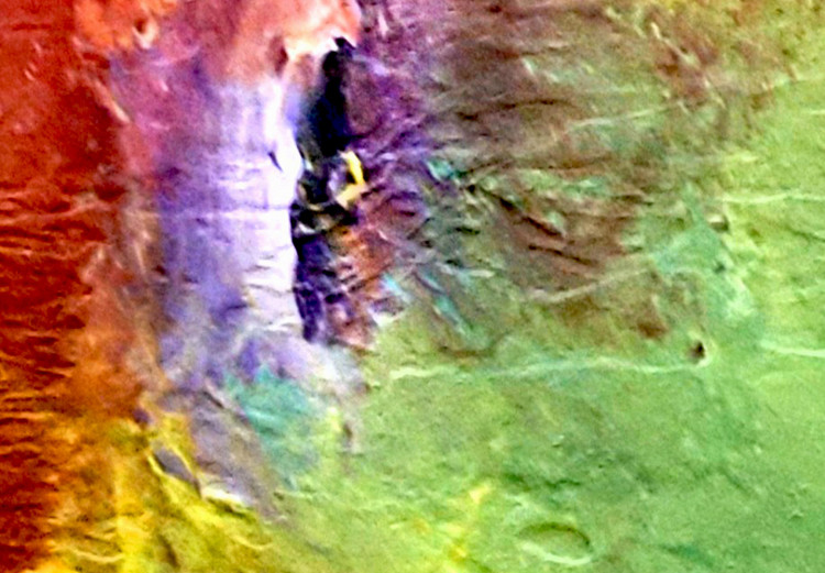 Wall Poster Mountains from Above - a unique colorful abstract with paint texture 137179 additionalImage 19