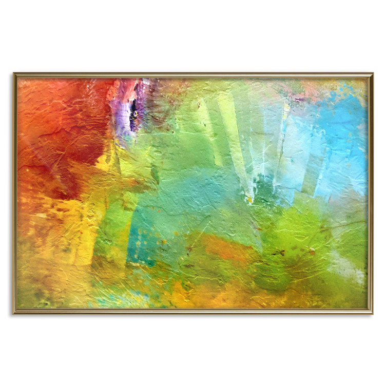 Wall Poster Mountains from Above - a unique colorful abstract with paint texture 137179 additionalImage 3