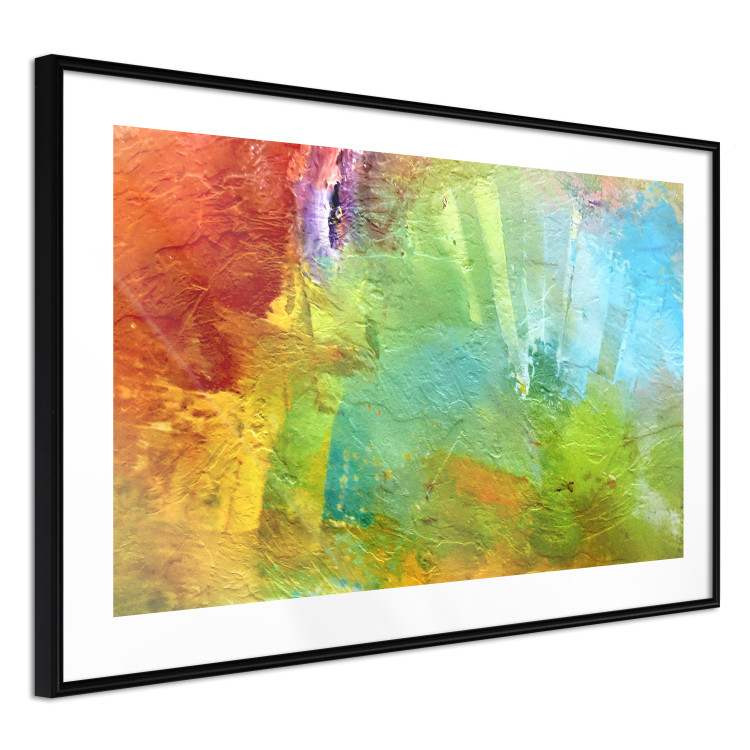 Wall Poster Mountains from Above - a unique colorful abstract with paint texture 137179 additionalImage 13