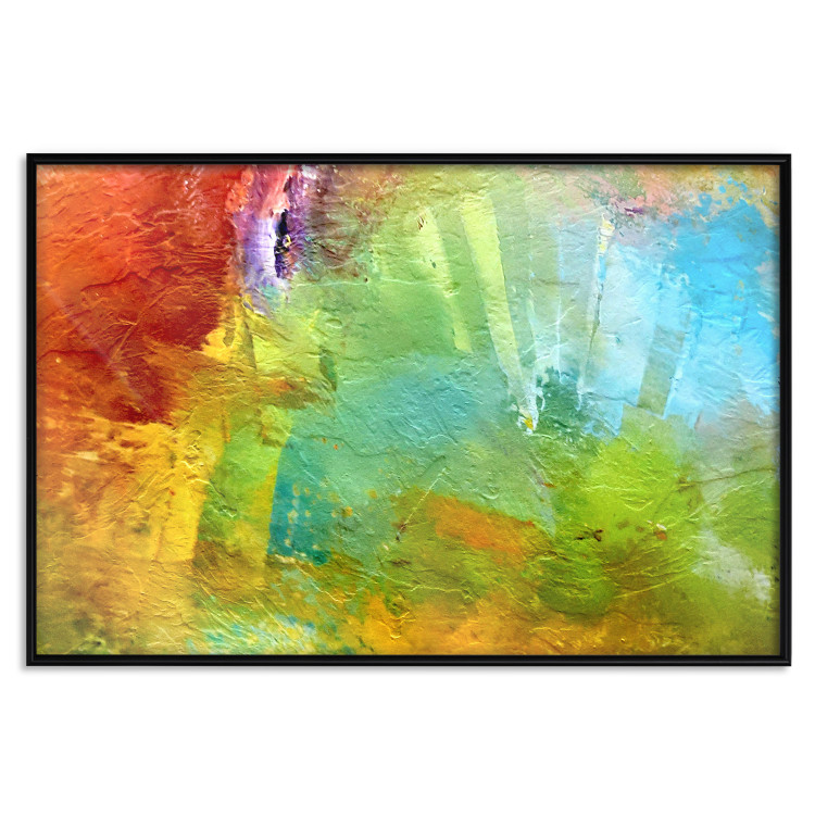Wall Poster Mountains from Above - a unique colorful abstract with paint texture 137179 additionalImage 16
