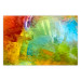 Wall Poster Mountains from Above - a unique colorful abstract with paint texture 137179