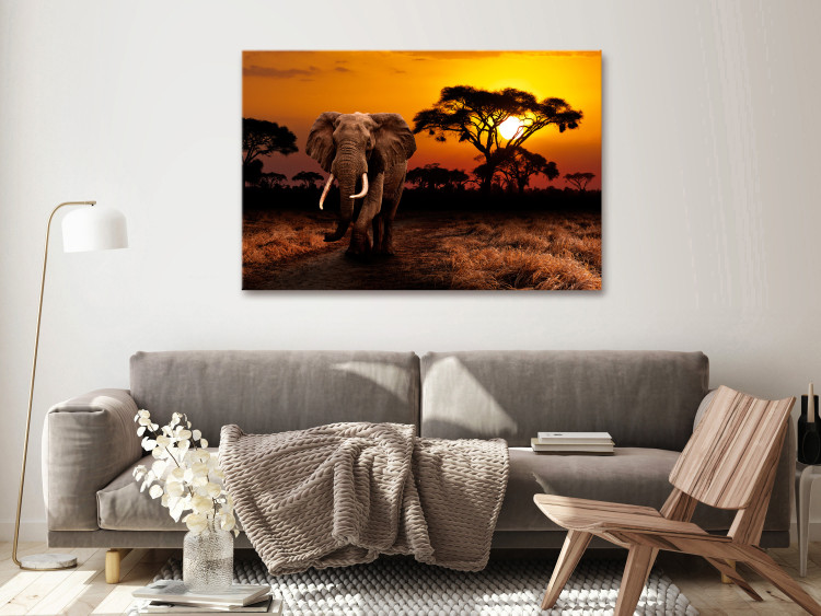 Canvas Print African Trek (1-piece) Wide - first variant - elephant 143679 additionalImage 3