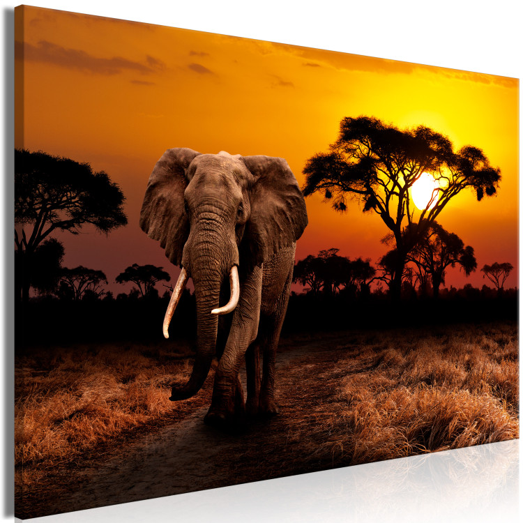Canvas Print African Trek (1-piece) Wide - first variant - elephant 143679 additionalImage 2