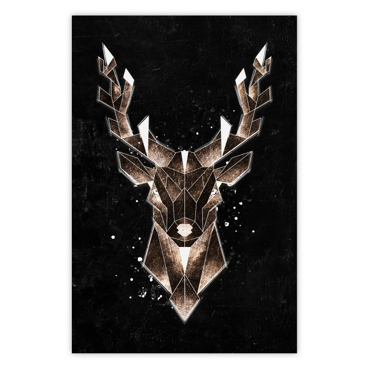 Wall Poster Deer Made of Gold [Poster] 143779
