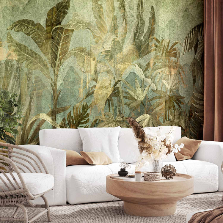 Wall Mural Jungle - Exotic Vegetation in Warm Green Colors 143879