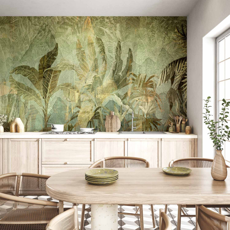 Wall Mural Jungle - Exotic Vegetation in Warm Green Colors 143879 additionalImage 6