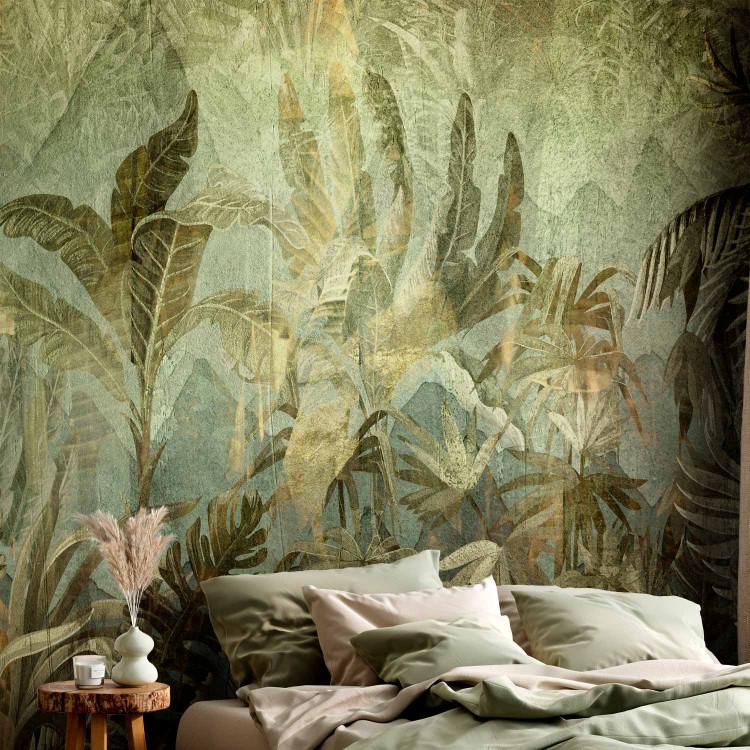 Wall Mural Jungle - Exotic Vegetation in Warm Green Colors 143879 additionalImage 2