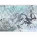 Wall Mural Rose - spots in water and ferns in an abstract blue composition 144579 additionalThumb 5