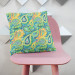 Decorative Microfiber Pillow Green and orange teardrops - composition with abstract motif cushions 146979 additionalThumb 2