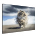 Canvas Art Print AI Maine Coon Cat - Strutting Animal With Flowing Hair - Horizontal 150179 additionalThumb 2