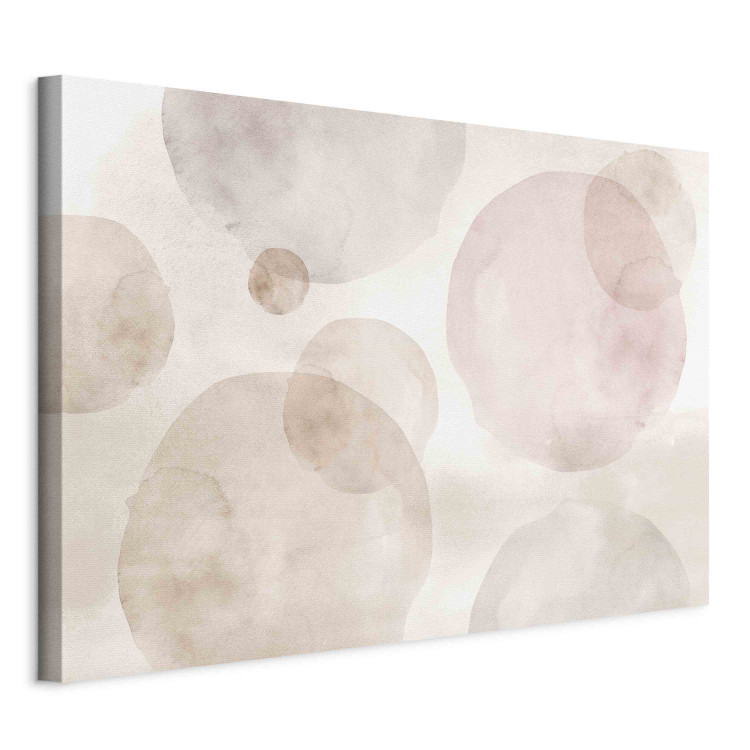 Large canvas print Levitating Beauty - A Light Composition of Beige Watercolor Circles [Large Format] 151179 additionalImage 2
