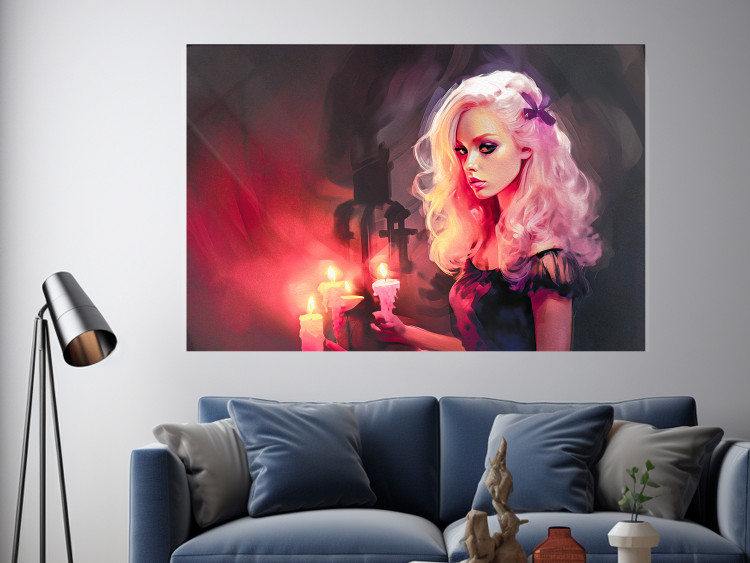 Wall Poster Girl With a Candle - A Beautiful and Mysterious Adept of Black Magic 151679 additionalImage 6