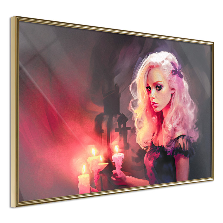 Wall Poster Girl With a Candle - A Beautiful and Mysterious Adept of Black Magic 151679 additionalImage 20