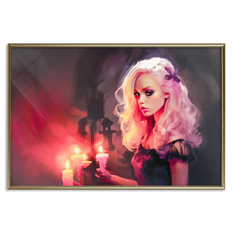 Wall Poster Girl With a Candle - A Beautiful and Mysterious Adept of Black Magic 151679 additionalImage 12