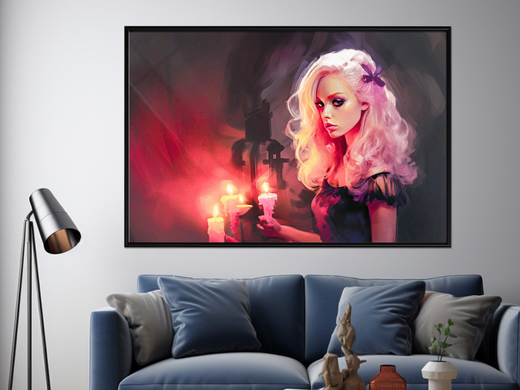 Wall Poster Girl With a Candle - A Beautiful and Mysterious Adept of Black Magic 151679 additionalImage 7