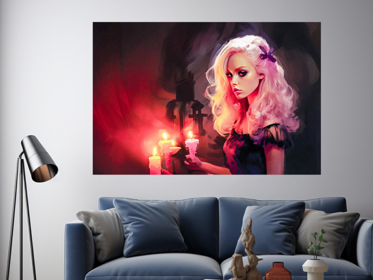 Wall Poster Girl With a Candle - A Beautiful and Mysterious Adept of Black Magic 151679 additionalImage 21